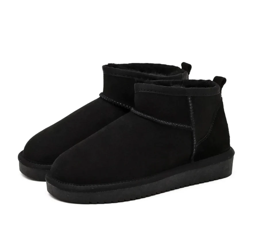 Belles Bottines Mini en Cuir de Boston