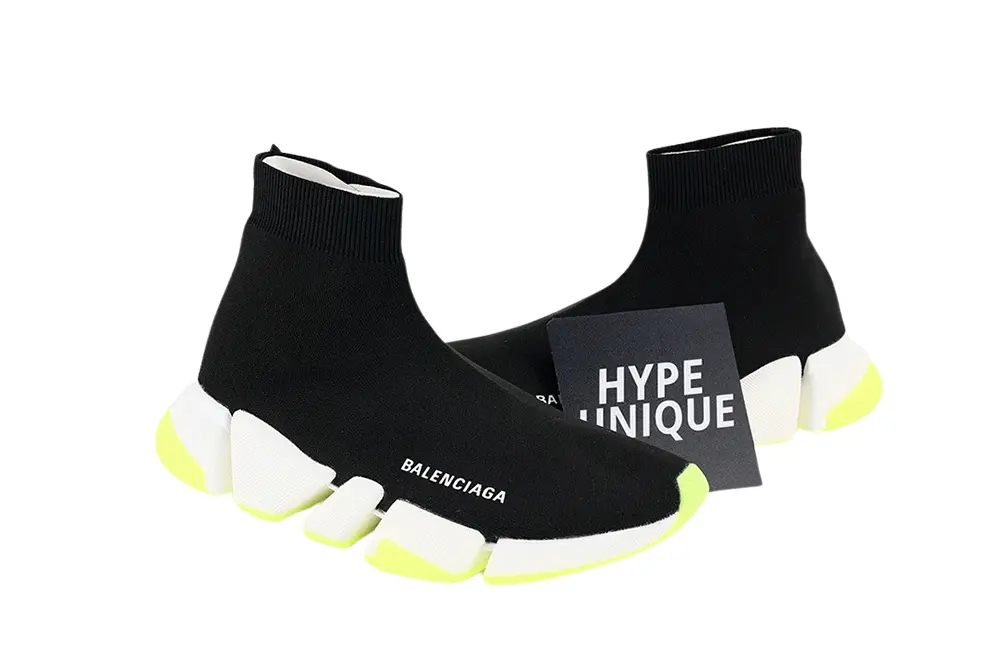 Balenciaga Speed 2LT BLACK/WHITE/FLUORESCENT GEEN - Sneaker Replica Workshop