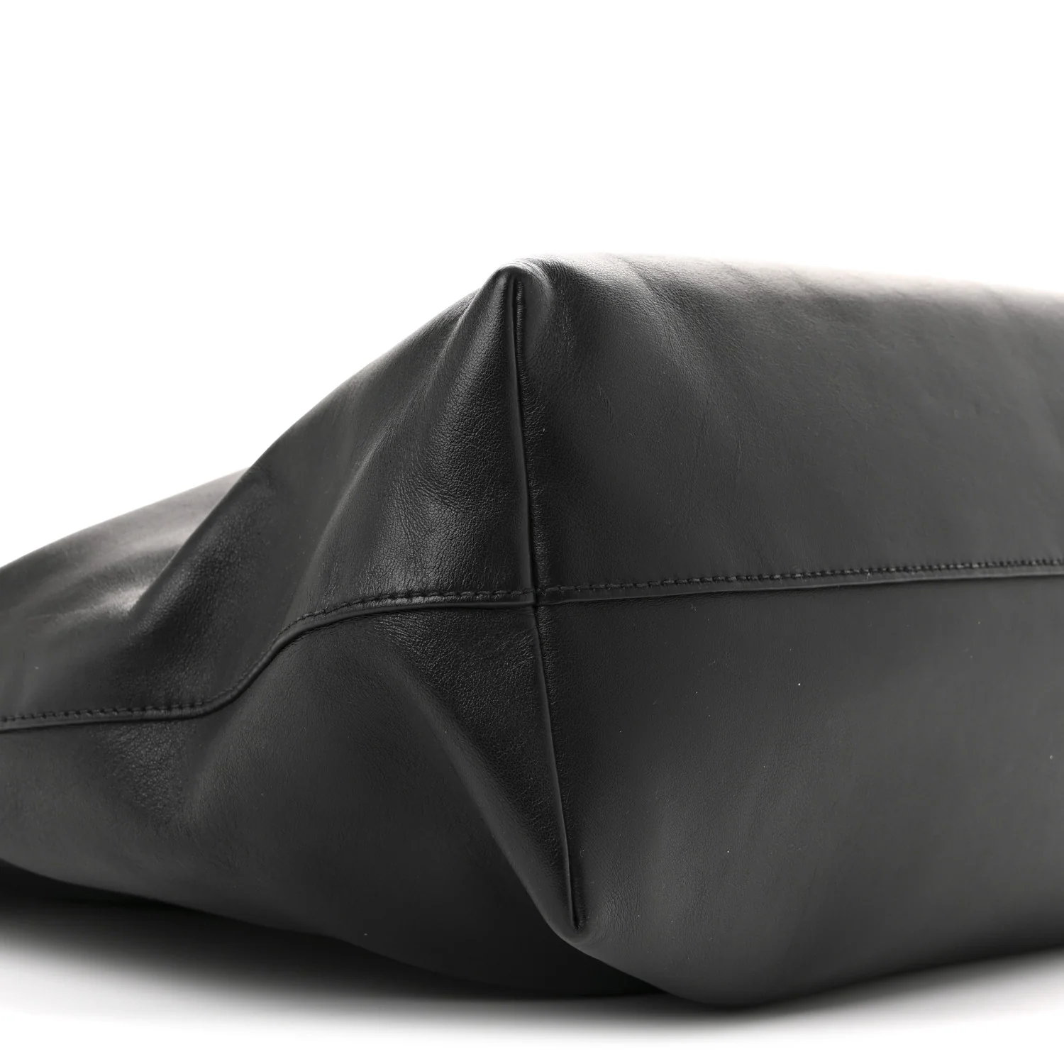 Soft Calf Shopping Tote Black - Top Club