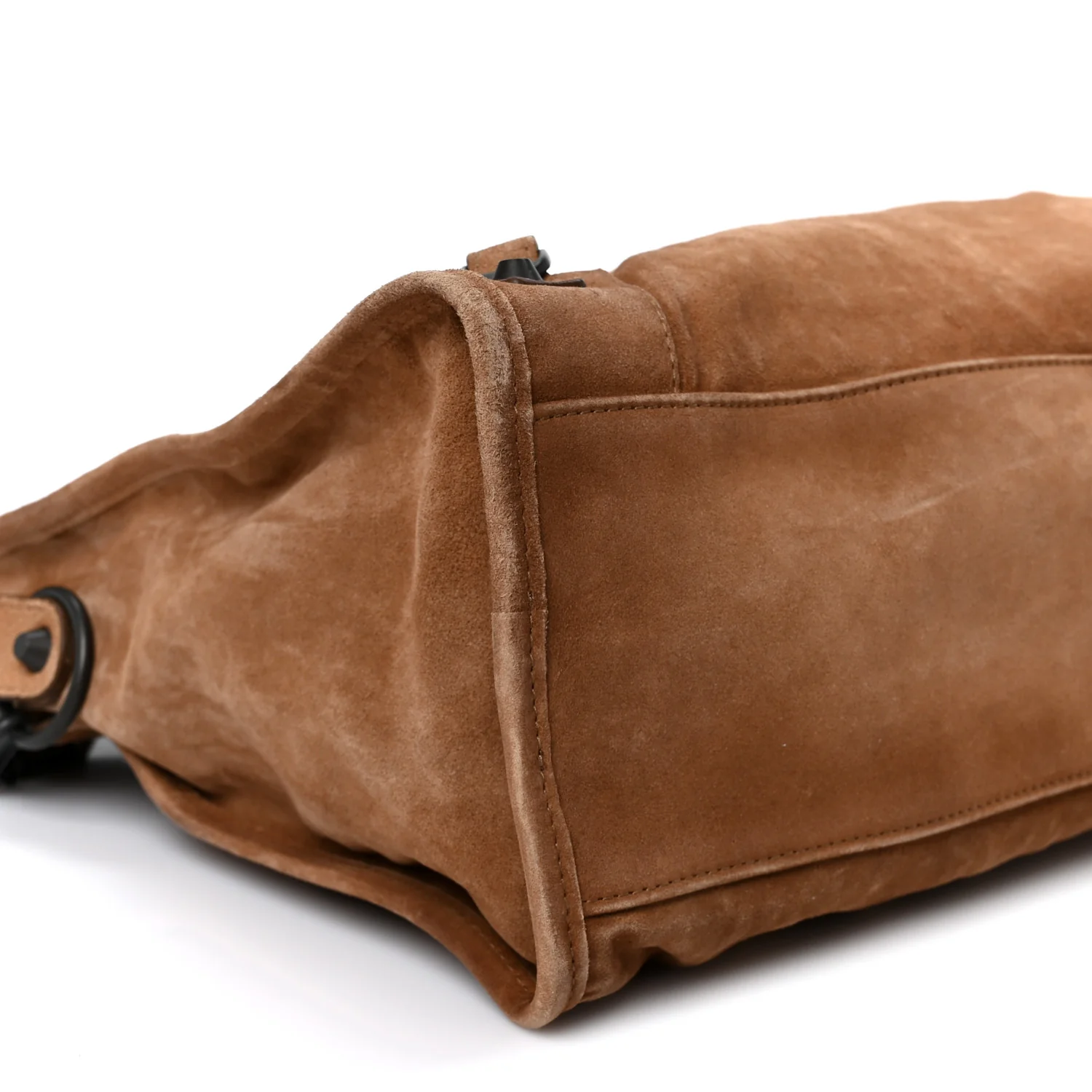 Waxed Suede Calfskin Classic Hardware Medium Le City Camel - Top Club