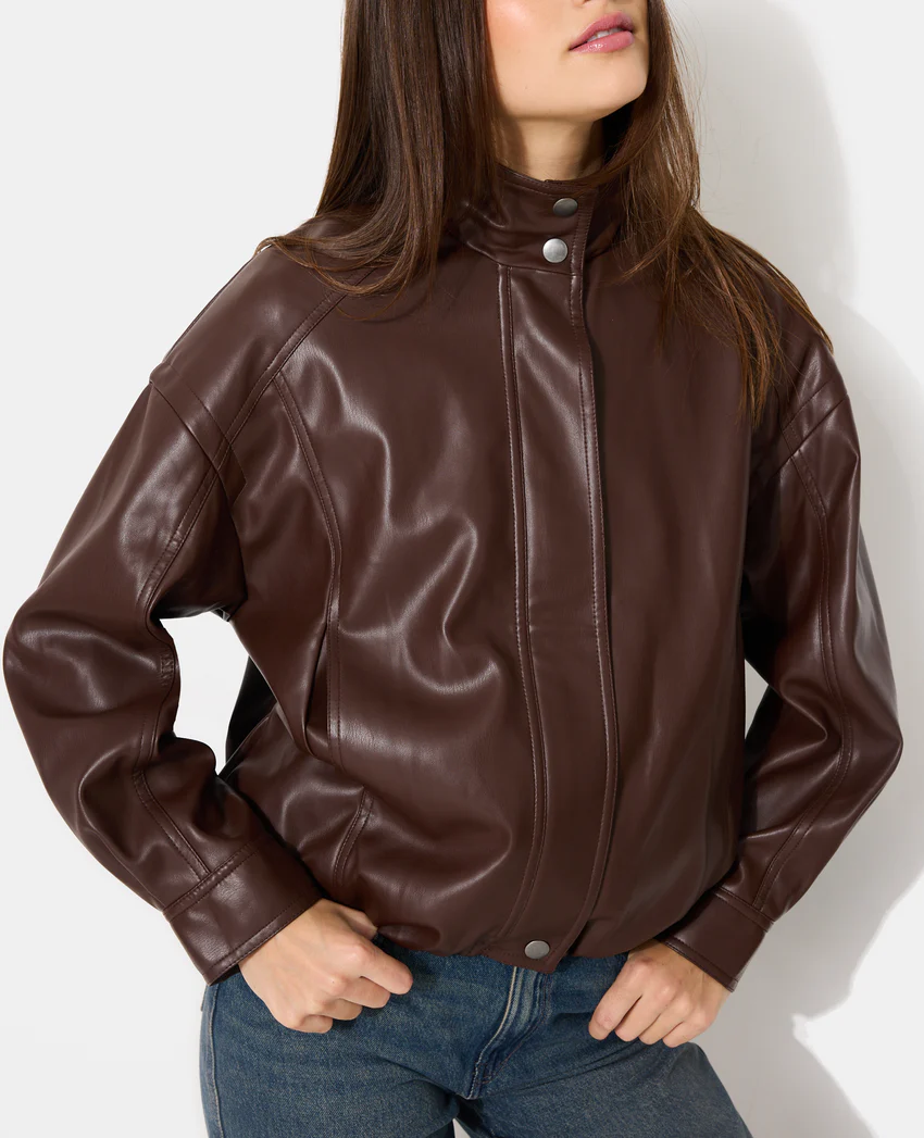Pimkie Blouson boule en simili avec col montant