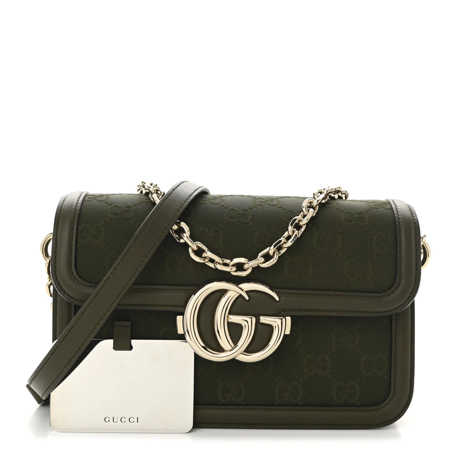Monogram Small Gucci Go Shoulder Bag Luscious Green - Top Club