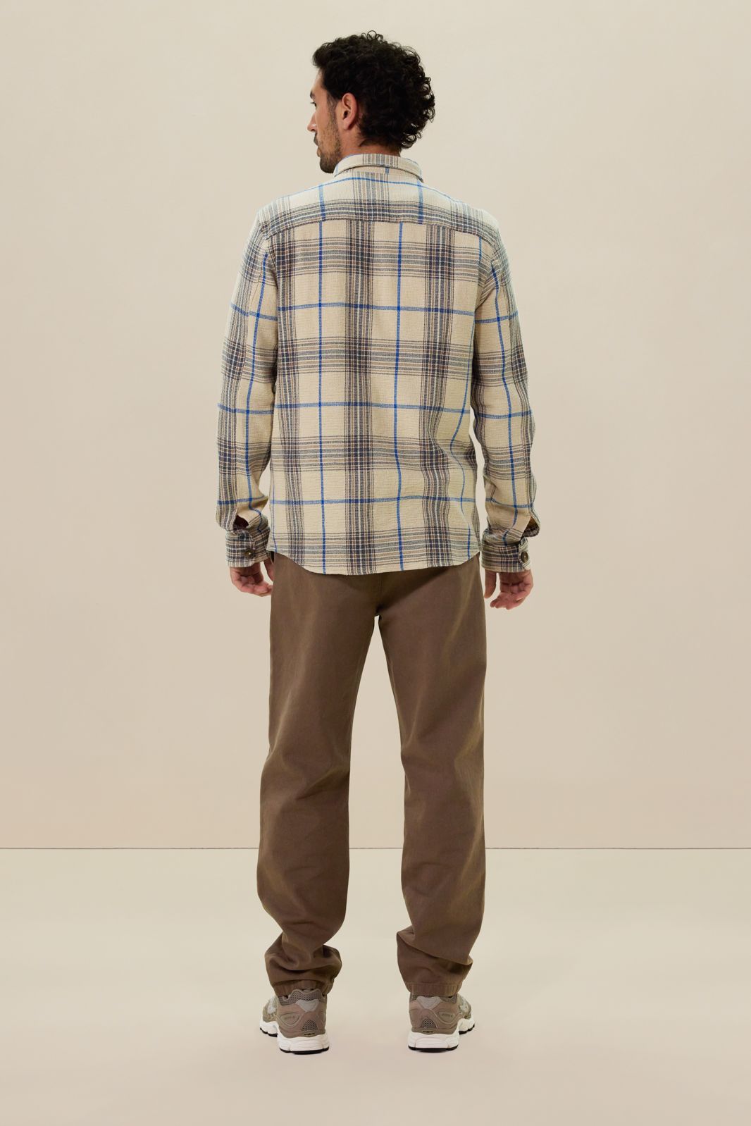 Beige geruit overhemd