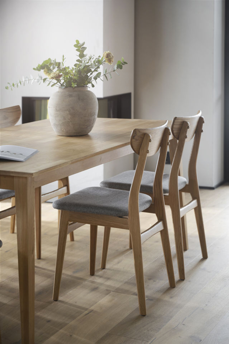 Eetkamerstoel Rodham - set van 2 Naturel / Lichtgrijs