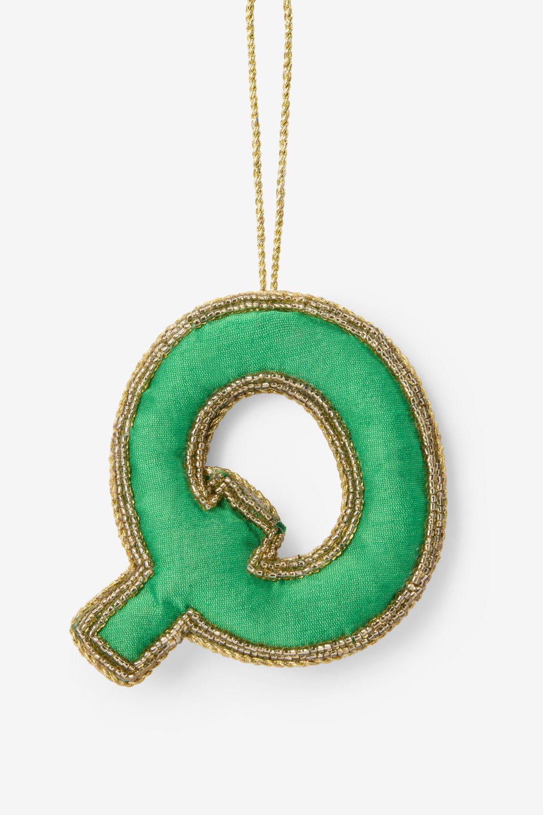 Groene kersthanger letter Q
