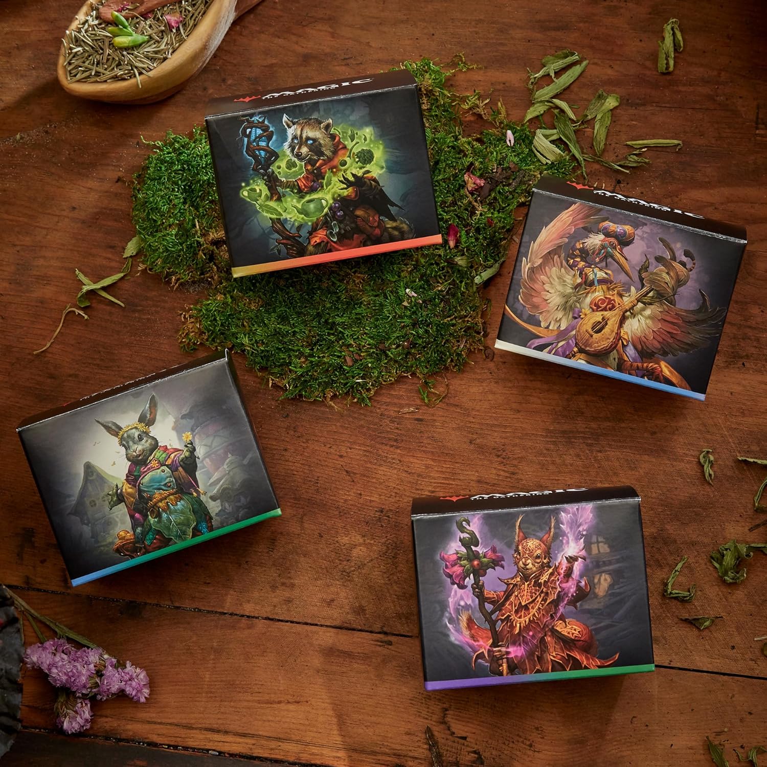 2025 Magic: The Gathering Bloomburrow Commander Deck Bundle – Includes All 4 Decks (Animated Army  Family Matters  Peace Offering  and Squirreled Away)