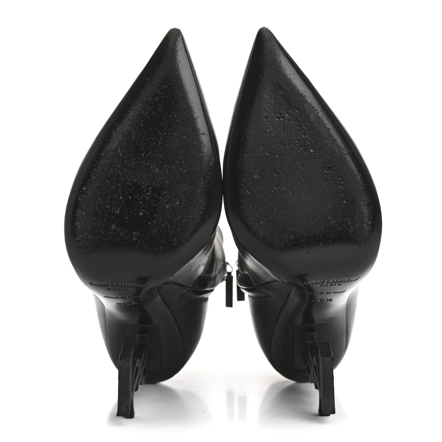 Calfskin Opyum Ankle Boots 36.5 Black - Top Club