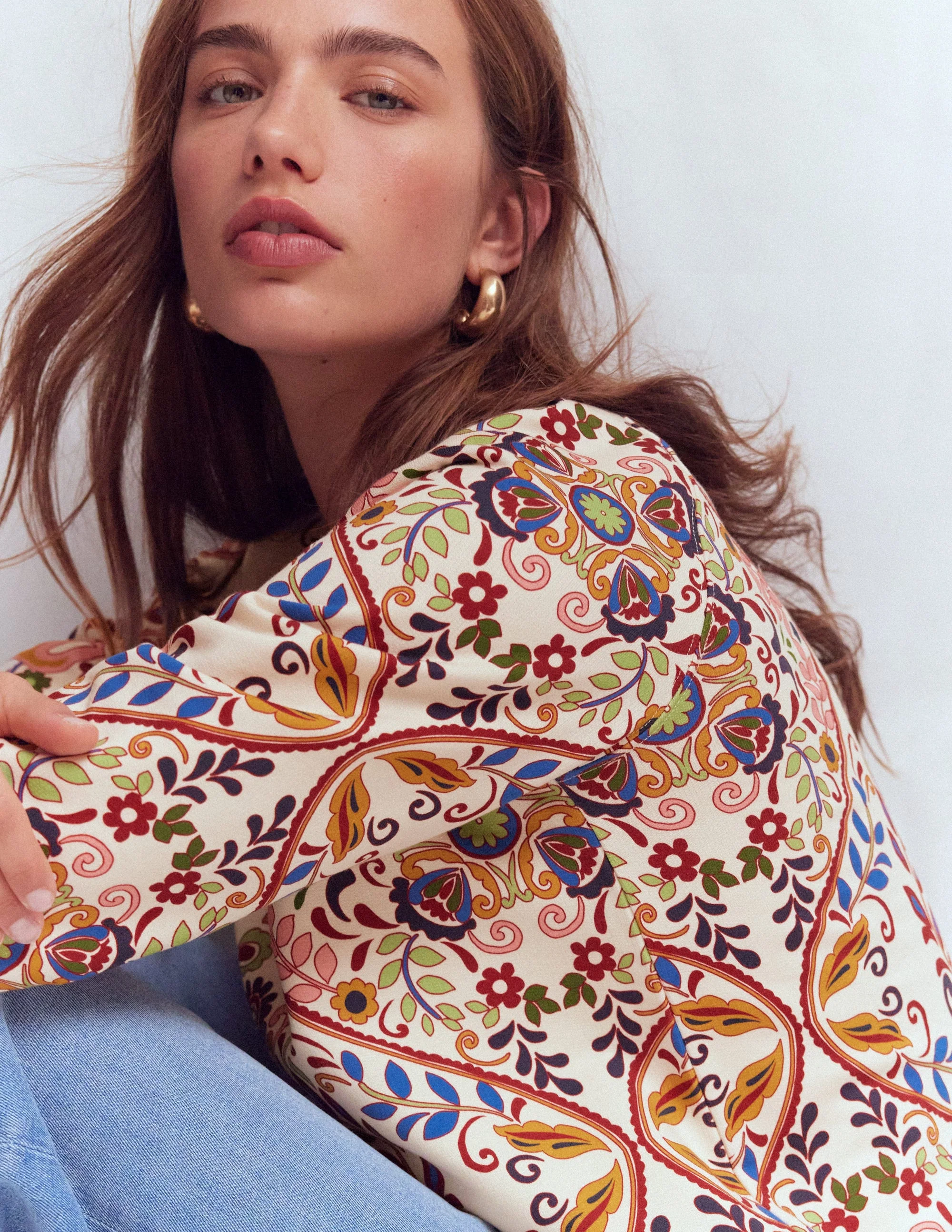 Rosa Bedrucktes Sweatshirt-Bunt, Verwunschene Gardenie