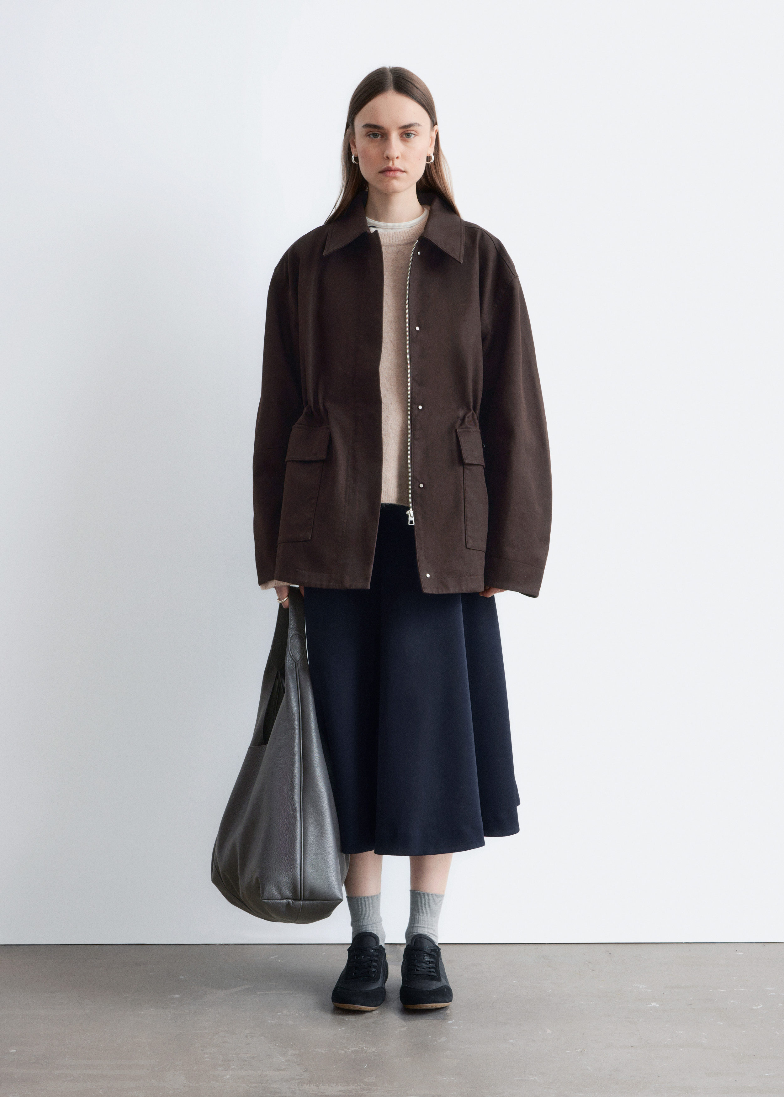 & Other Stories OVERSIZED DRAWSTRING UTILITY JACKET
