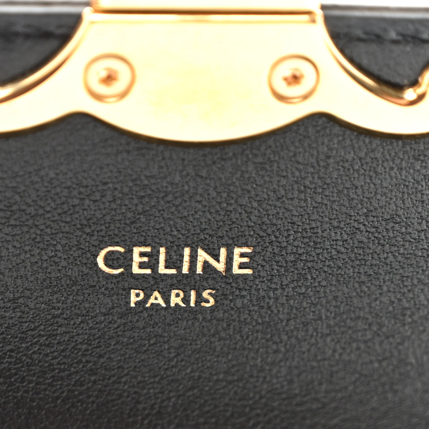 Shiny Calfskin Mini Triomphe Black - Top Club