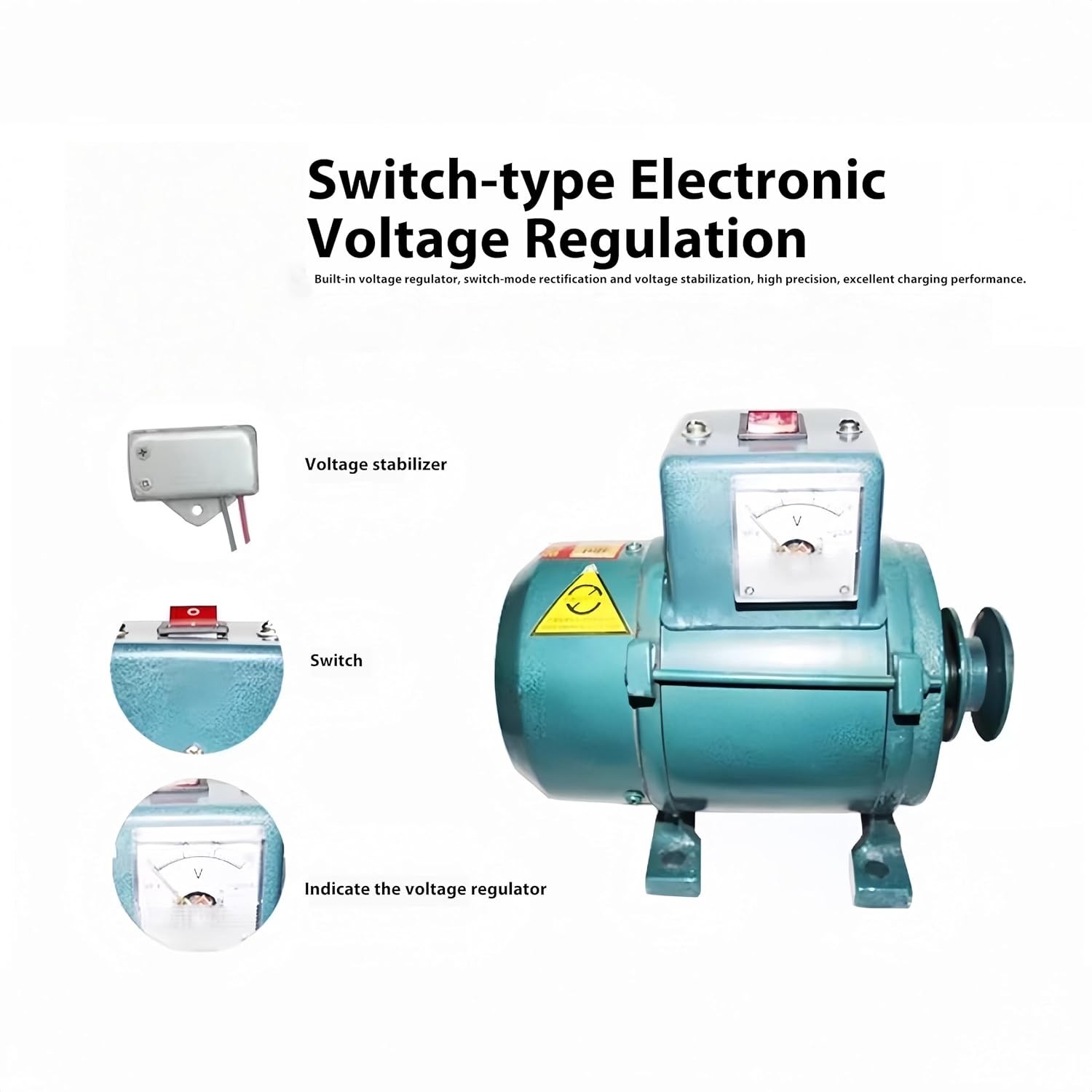 Generatore senza spazzole a magneti permanenti da 3500 W 220 V, alternatore con nucleo in rame puro con regolatore di tensione, alimentazione a basso rumore per illuminazione domestica, off-grid o
