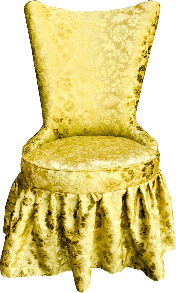 Pompöös by Luxury Baroque Castle Dining Chair Gold Bouquet Pattern / Gold- Pompöös Baroque Chair designed by Harald Glööckler