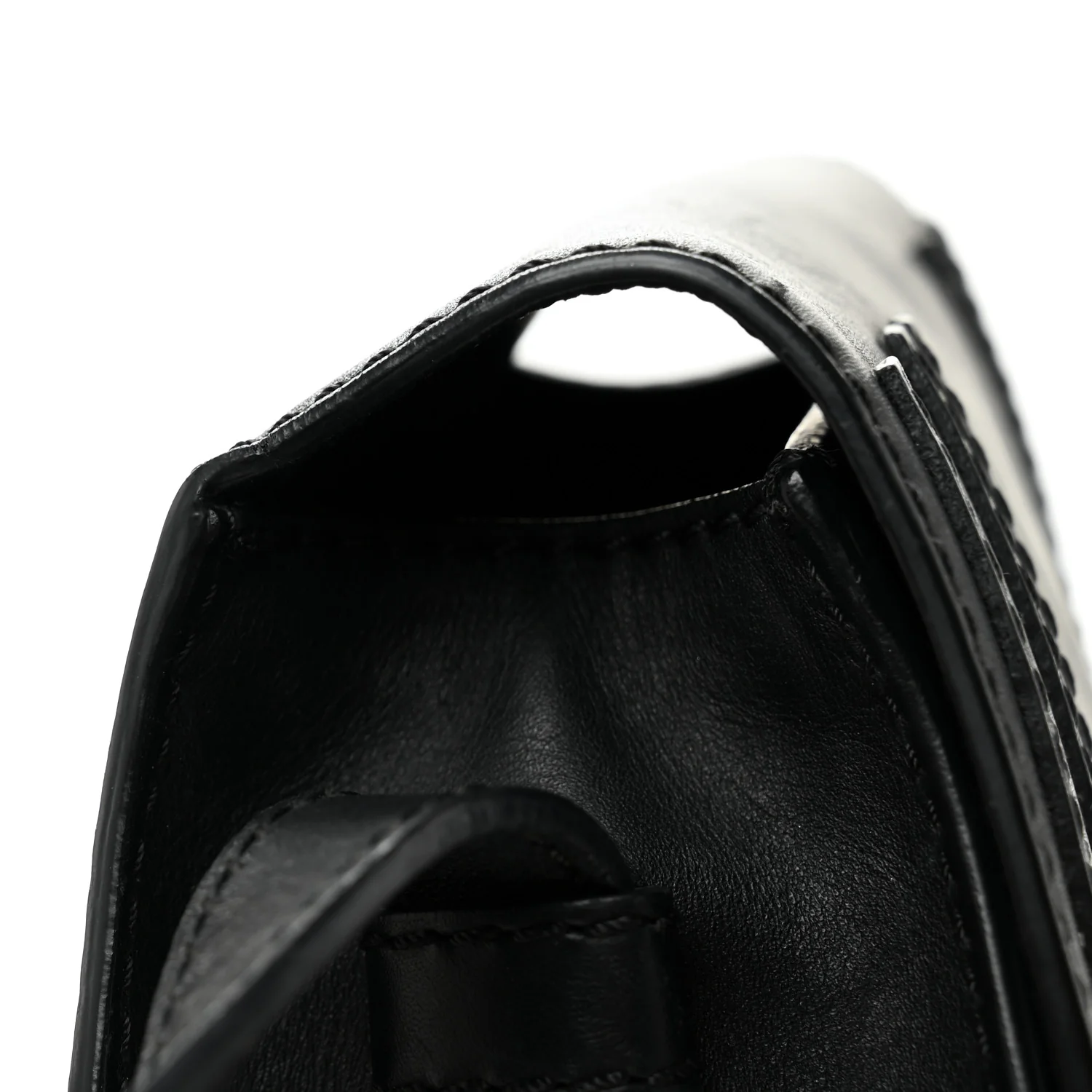 Calfskin Mini Marcie Metal Bar Trim Crossbody Bag Black - Top Club