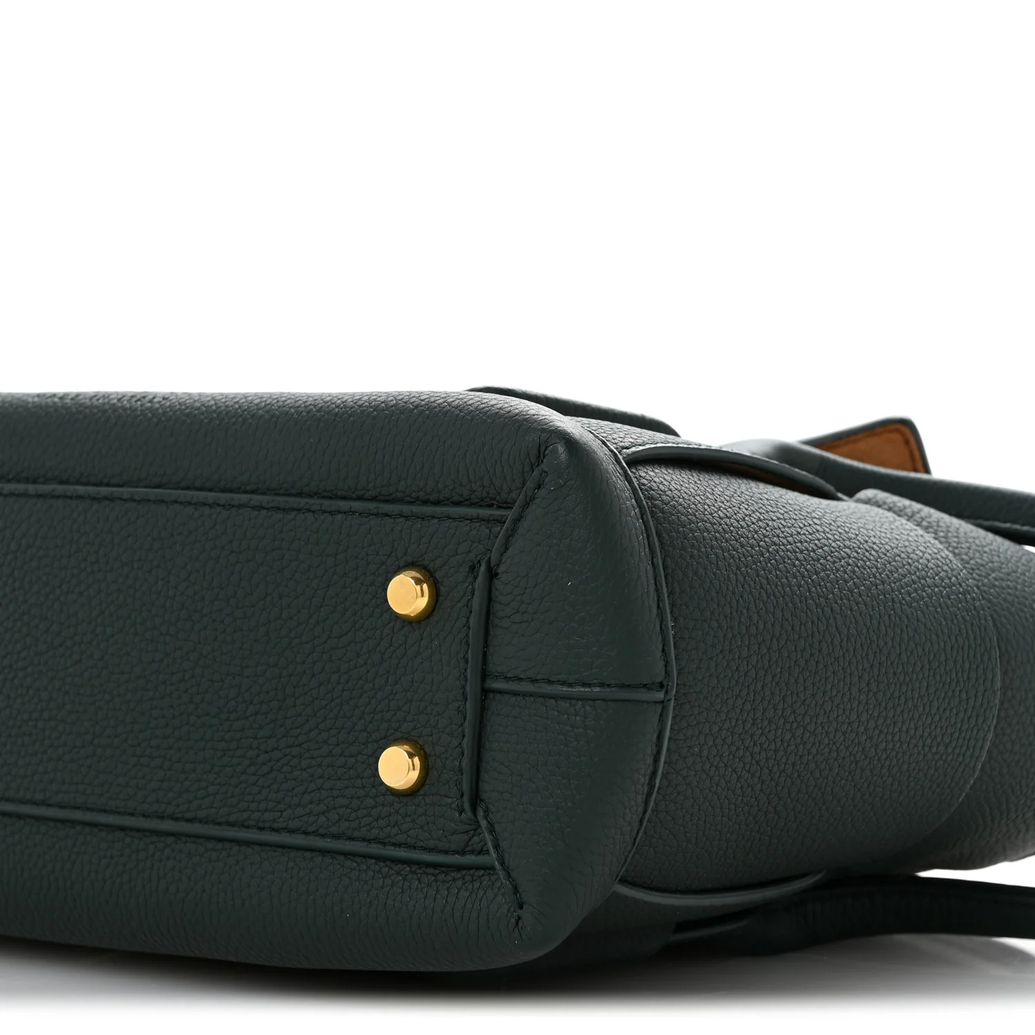 Grained Calfskin Maxi Intrecciato Small Arco Pine Green - Top Club