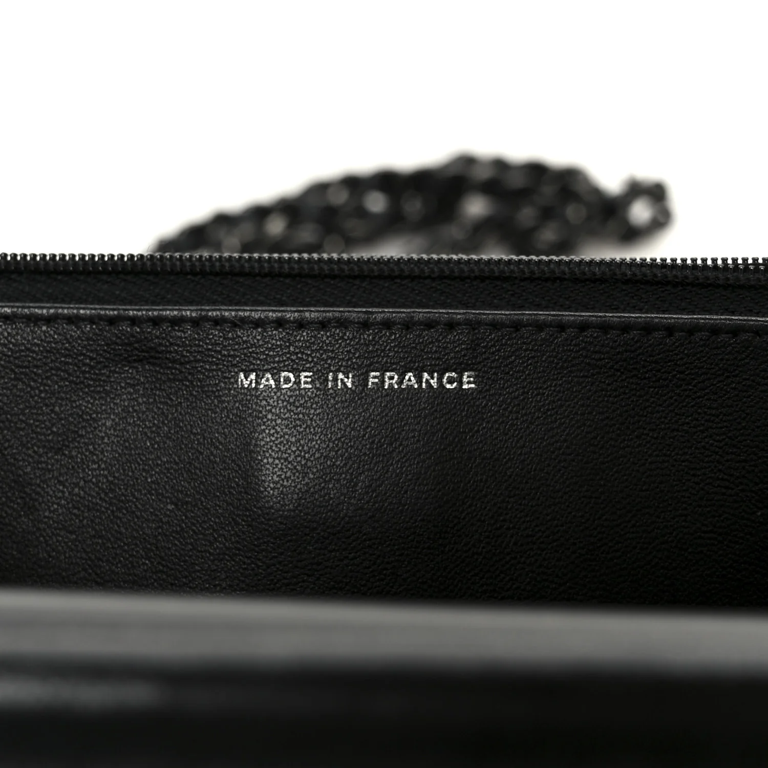 Lambskin Quilted Wallet On Chain WOC So Black - Top Club