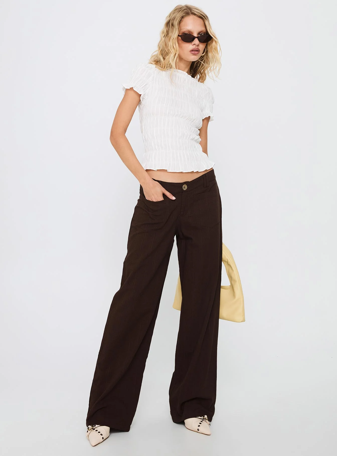 Vendi Low Rise Pant Chocolate