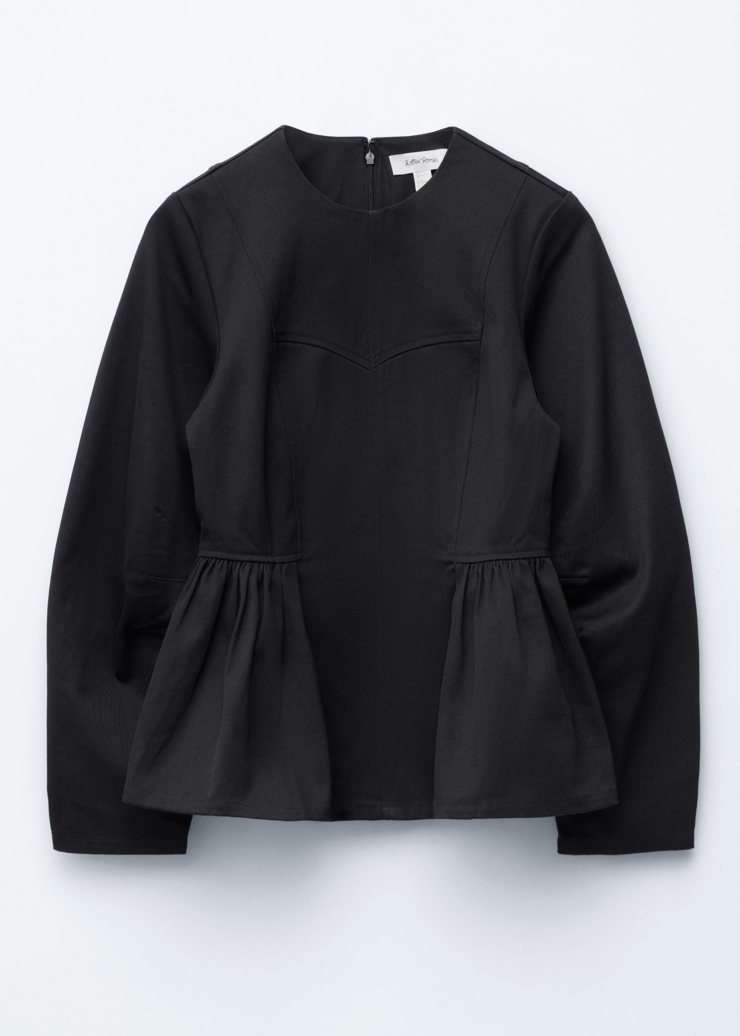 & Other Stories COTTON PEPLUM TOP