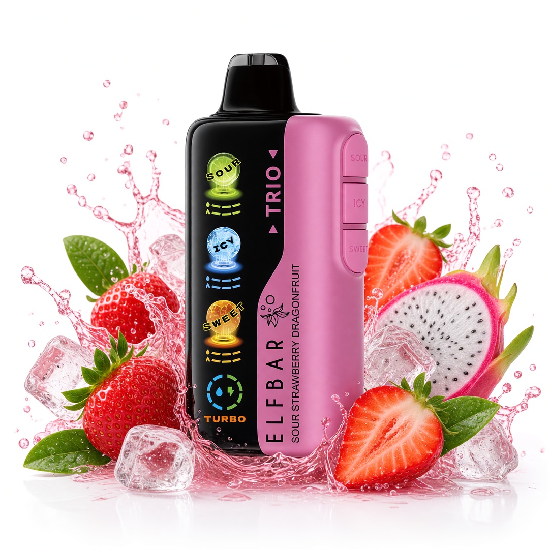 ELFBAR Trio 40K Sour Strawberry Dragonfruit