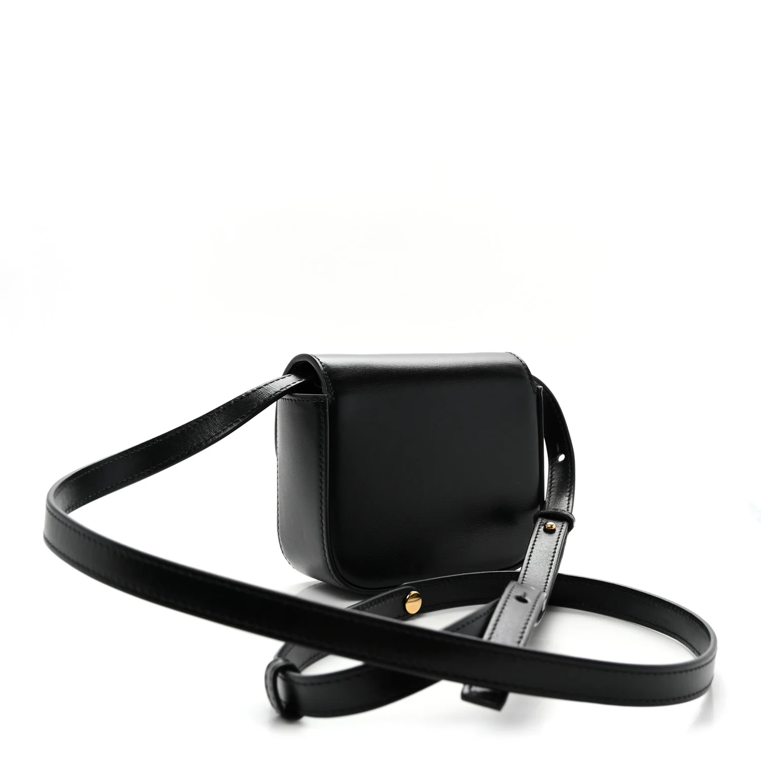 Shiny Calfskin Mini Triomphe Black - Top Club