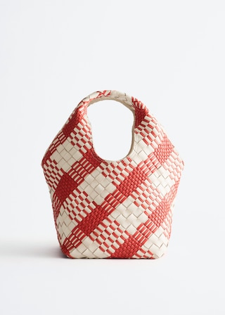 & Other Stories BRAIDED LEATHER TOTE BAG