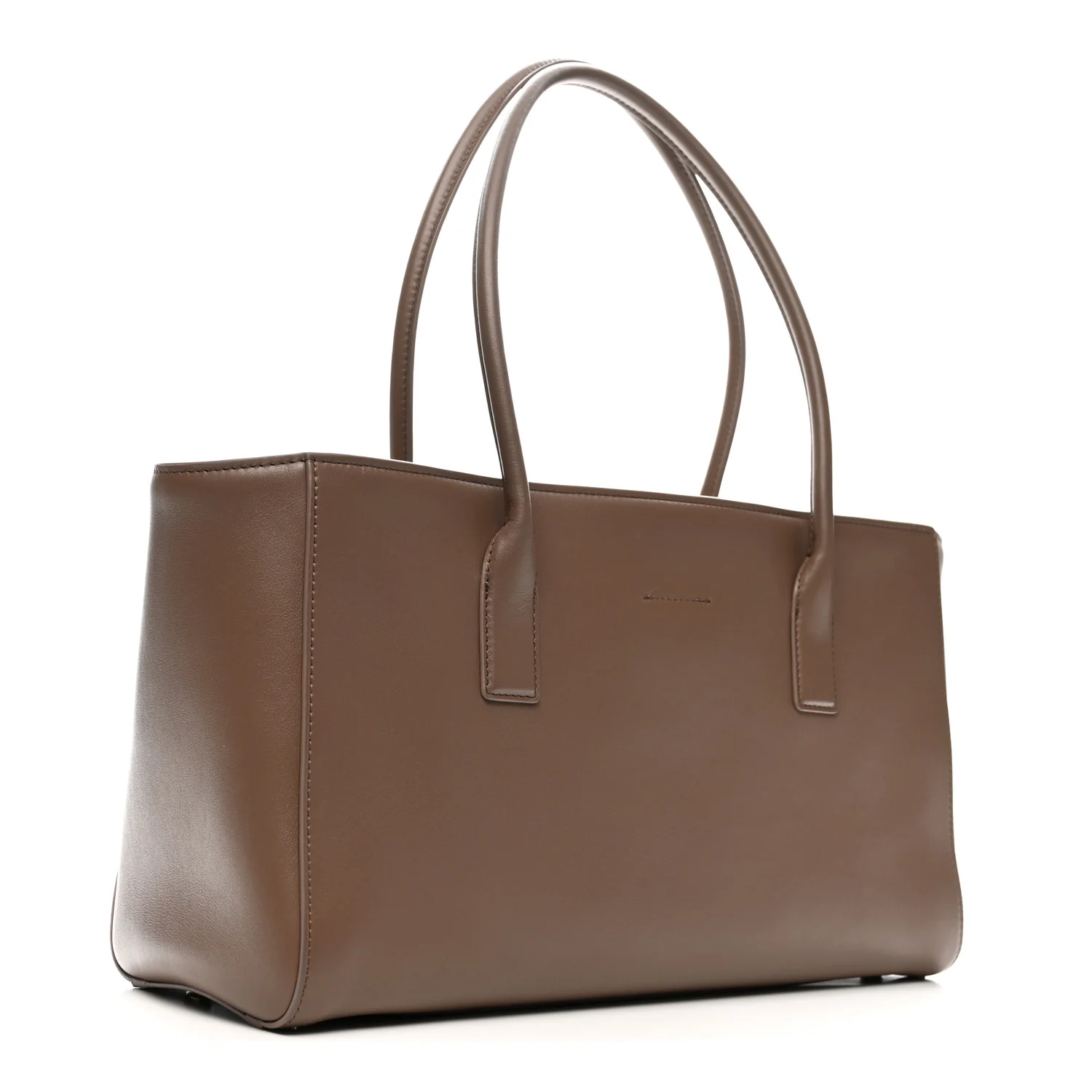Calfskin Archetype Small Shopping Tote Light Brown - Top Club