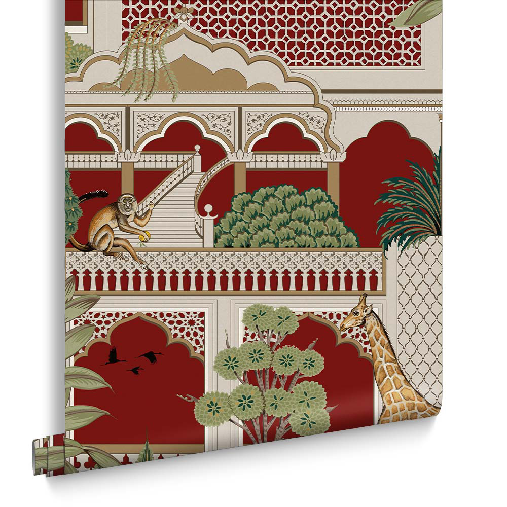 Graham & Brown - Vliesbehang Animahal Alizarin - 1omx52cm