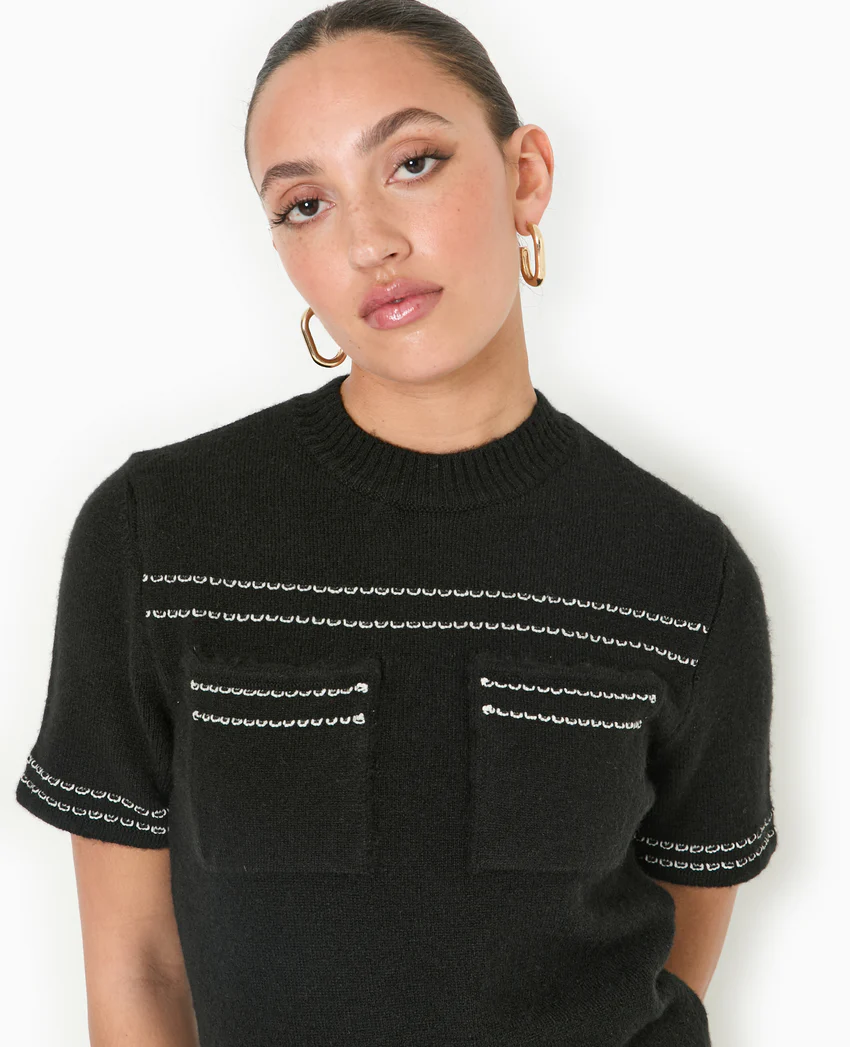 Pimkie Robe courte en maille avec détails contrastés
