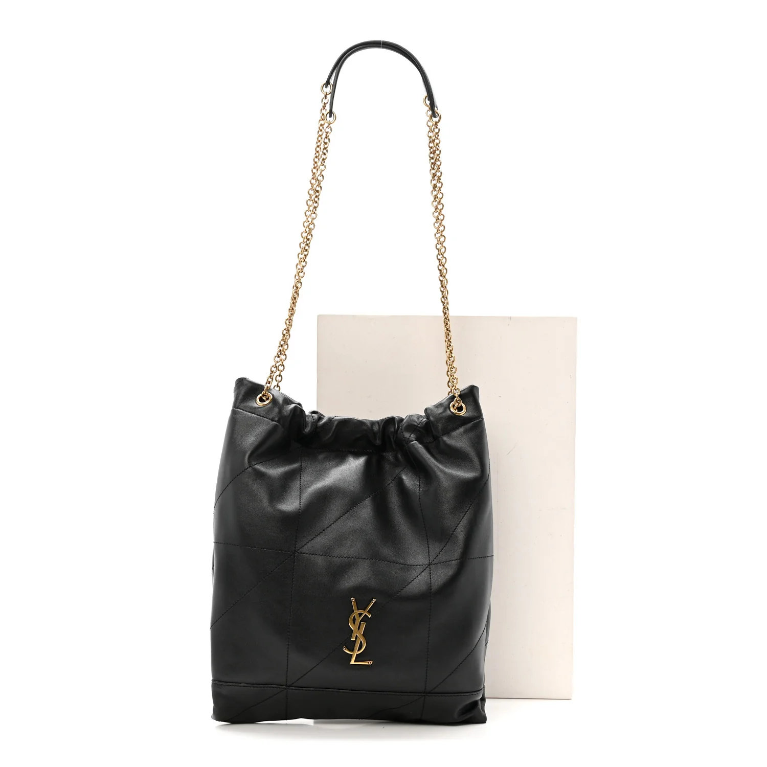 Lambskin Matelasse Monogram Medium Jamie 4.3 Pochon Black - Top Club