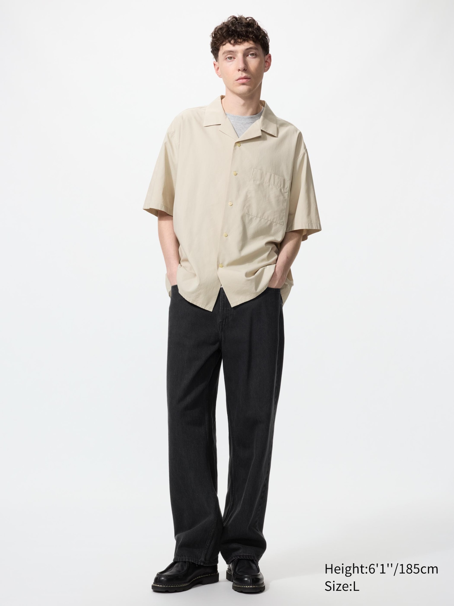Open Collar Short Sleeve Shirt