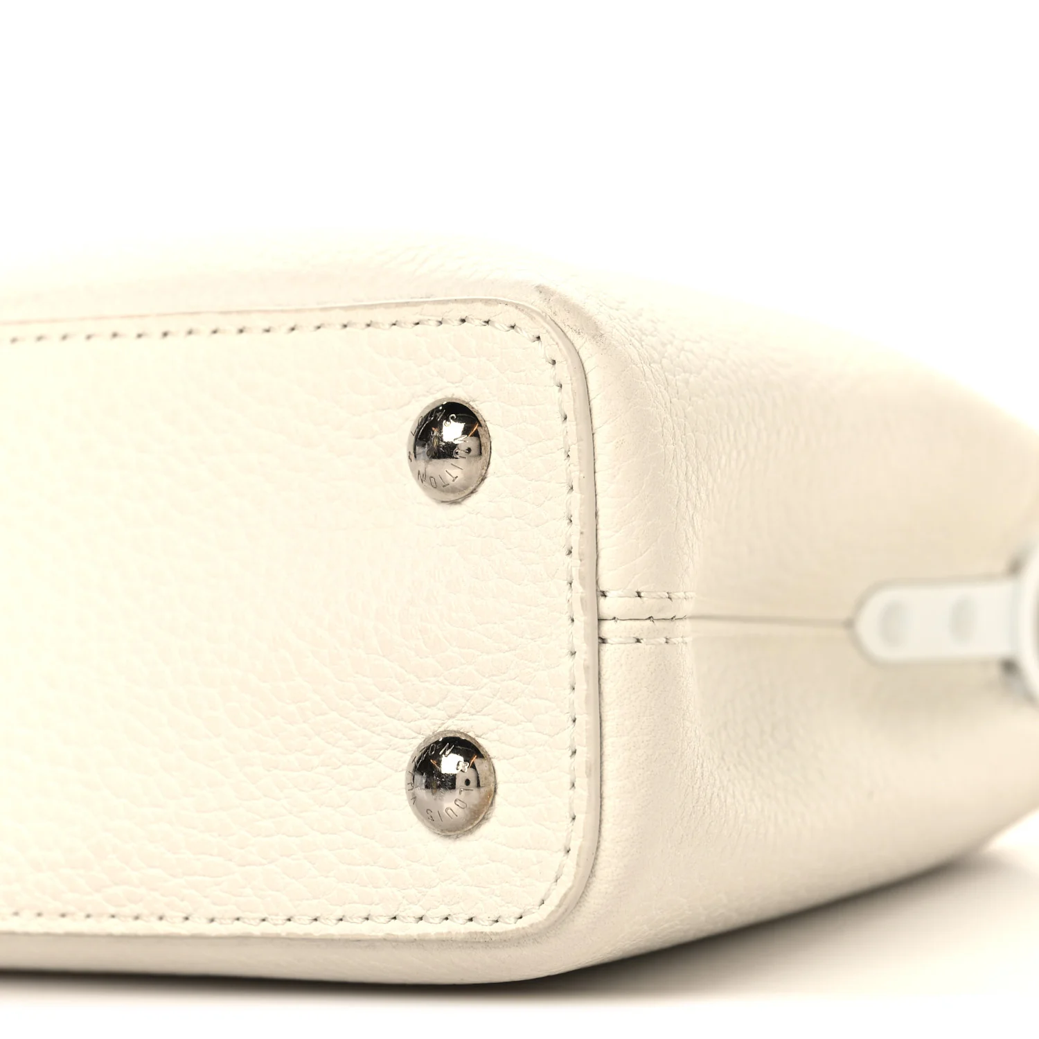 Taurillon Mini Capucines Monochrome  White - Top Club