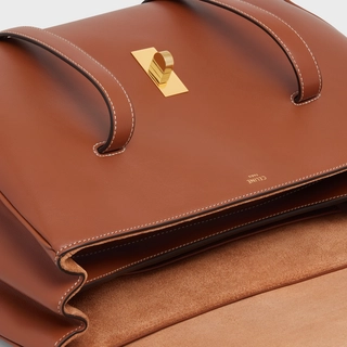 MEDIUM SOFT 16 BAG IN SMOOTH CALFSKIN TAN - Top Club