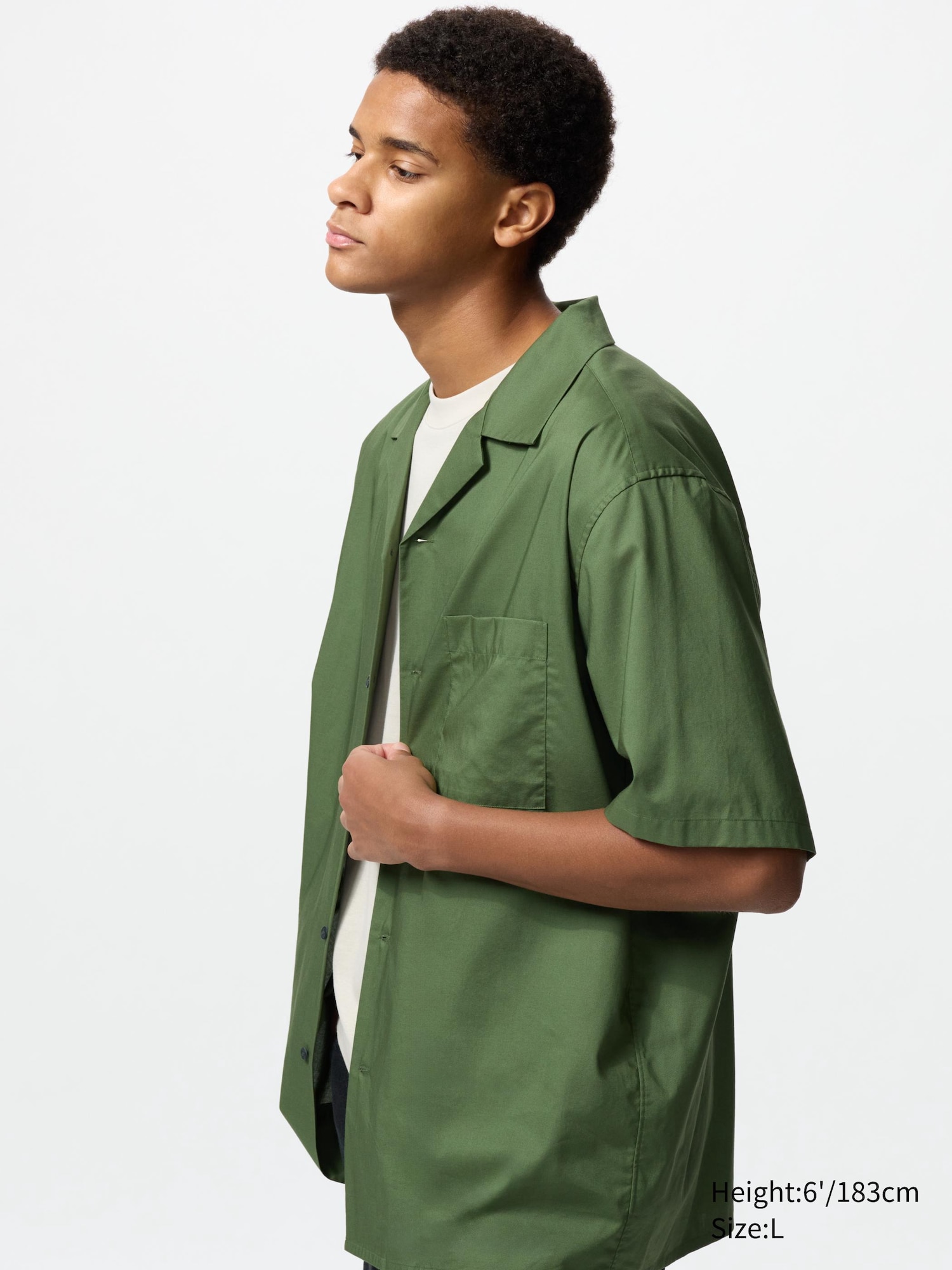 Modal Cotton Open Collar Short Sleeve Shirt