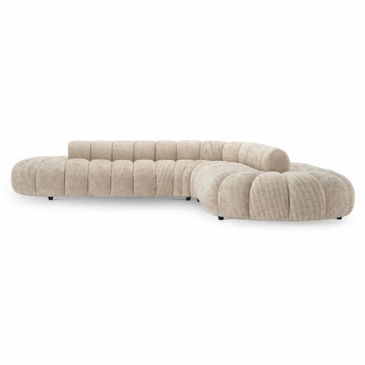 Luxury sofa beige / black 331 cm - luxury hotel furniture