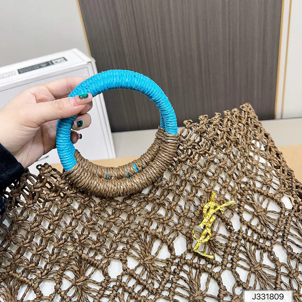 SAINT LAURENT YSL Woven Tote Bag 43x35cm - Top Club