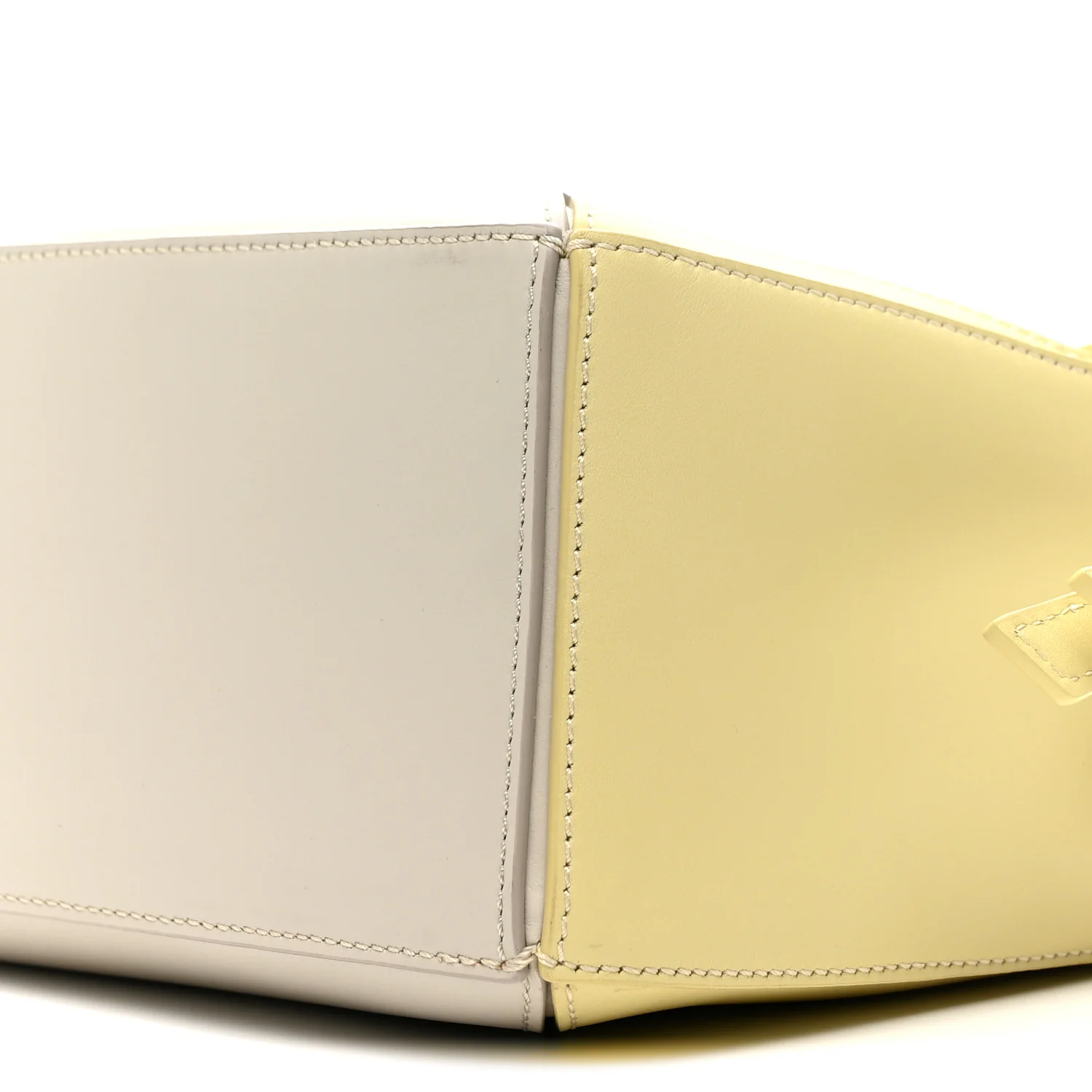 X ALBERS Nappa Calfskin Small Puzzle Bag Pale Grey Light Citrine - Top Club