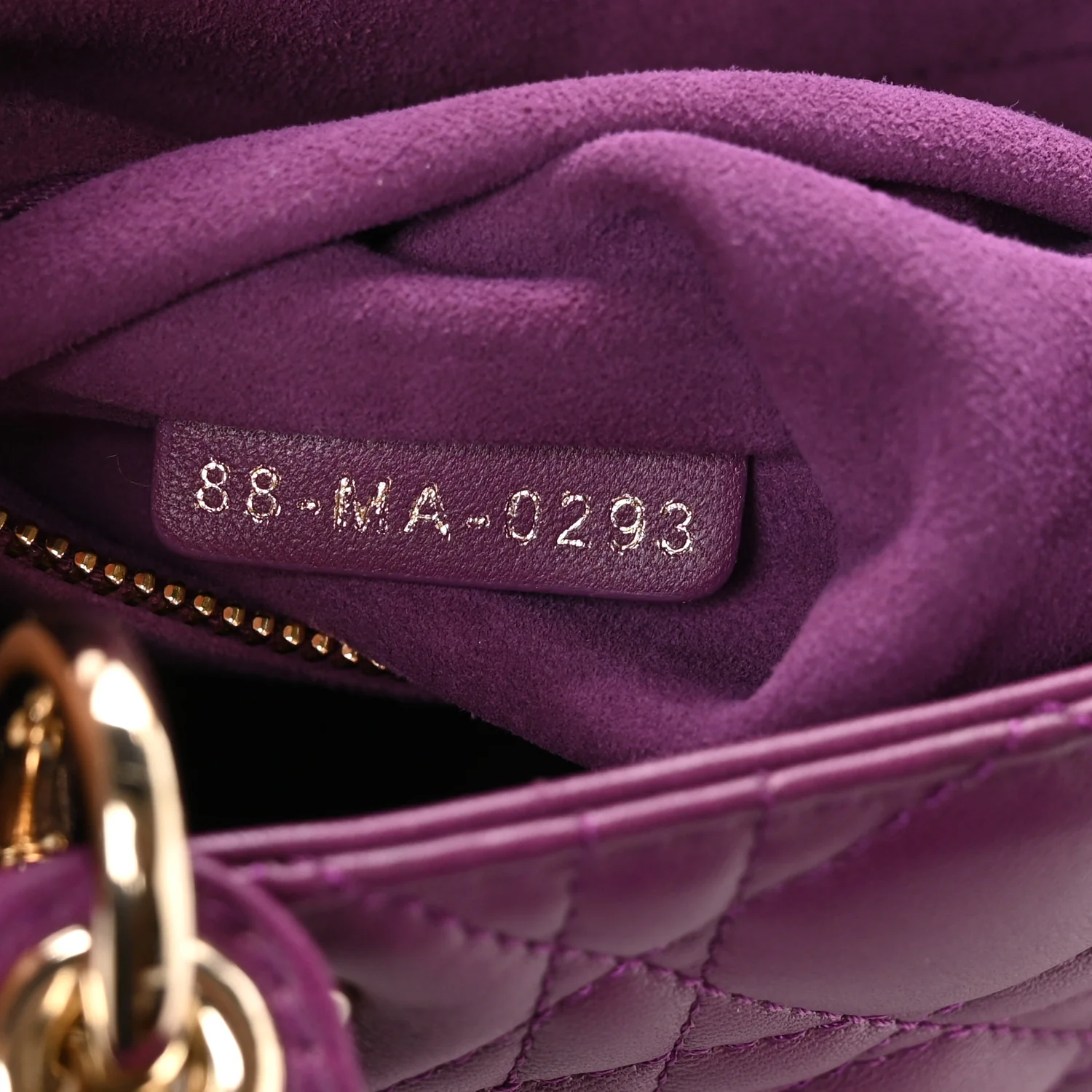 Lambskin Cannage Small My ABCDior Lady Dior Purple - Top Club