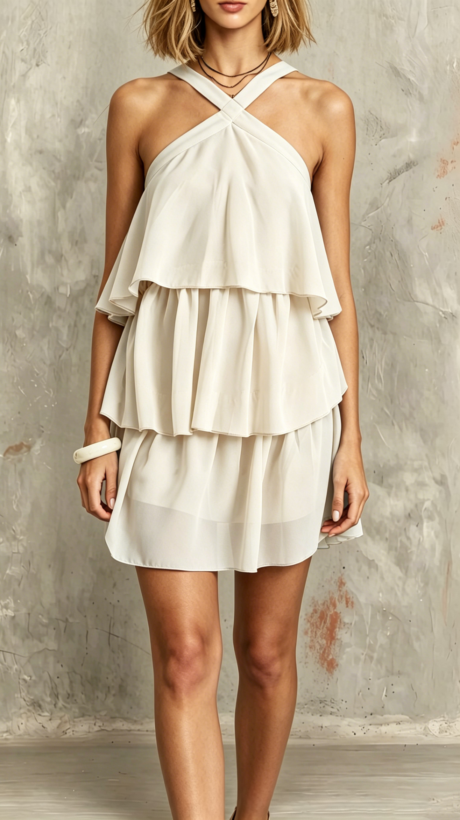 Women's Elegant Casual Layered Strappy Mini Dress - Nordfashionstorm - Women's Clothing, Fashion for You - Nordfashionstorm.com