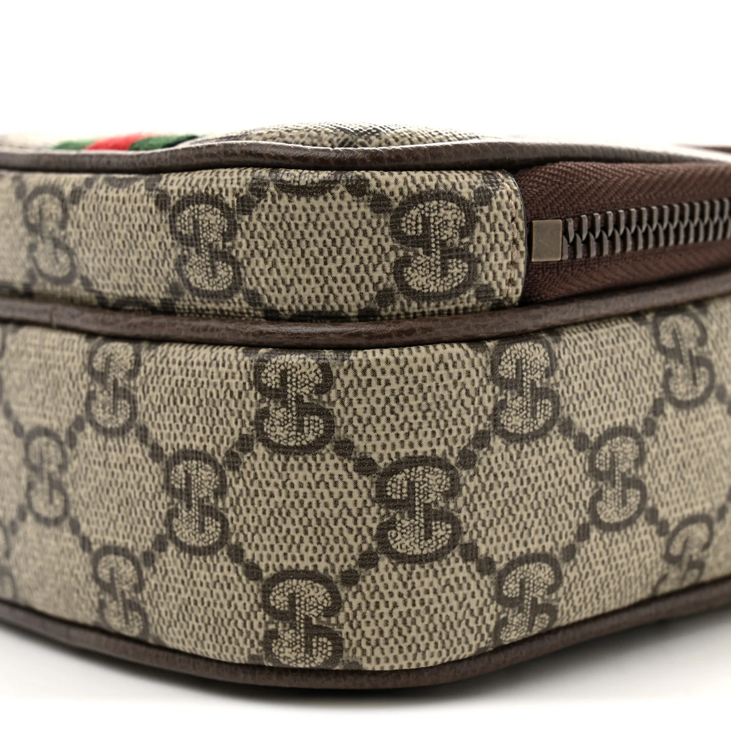 GG Supreme Monogram Web Mini Ophidia Double Zip Messenger Bag Beige New Acero - Top Club