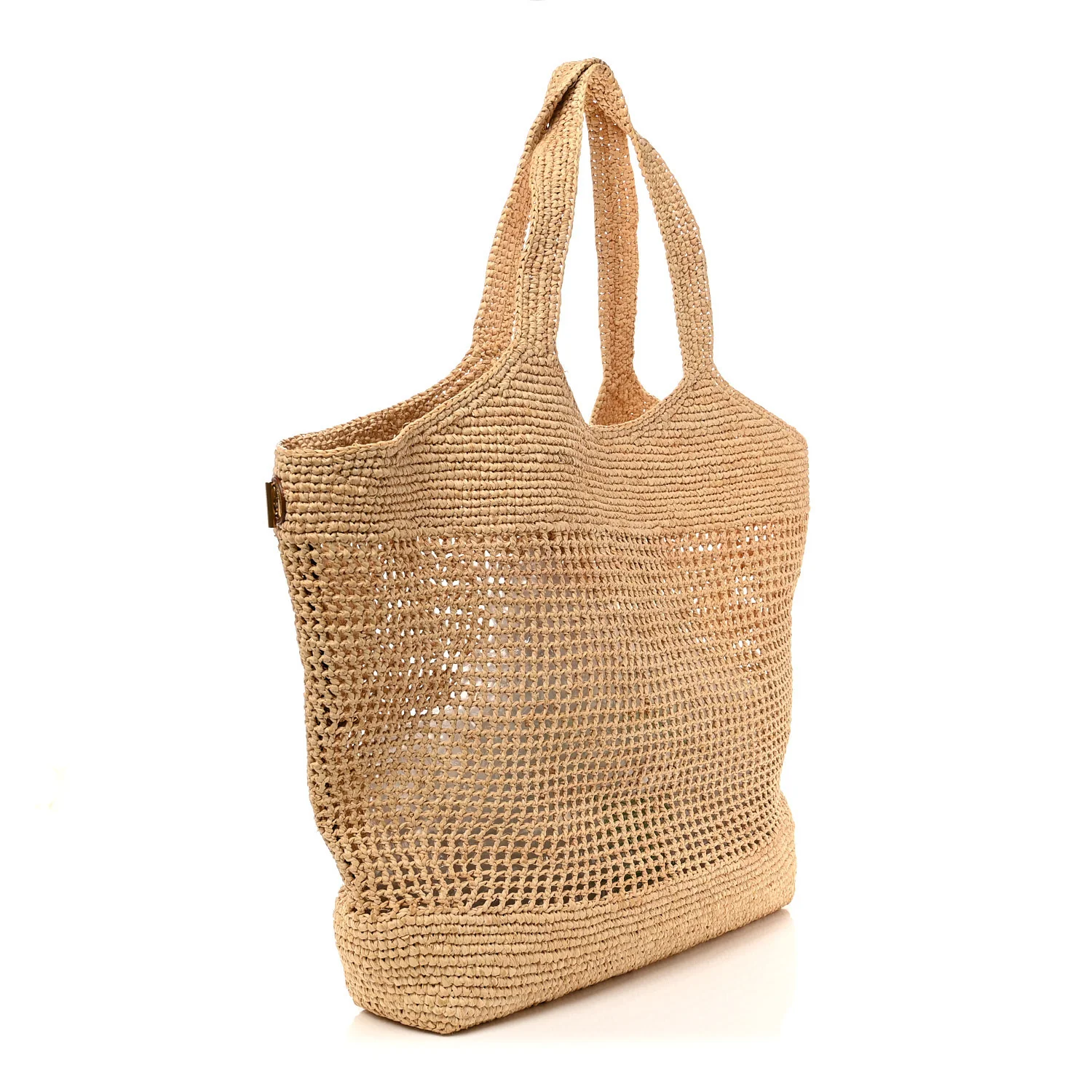 Raffia Icare Shopping Tote Natural - Top Club