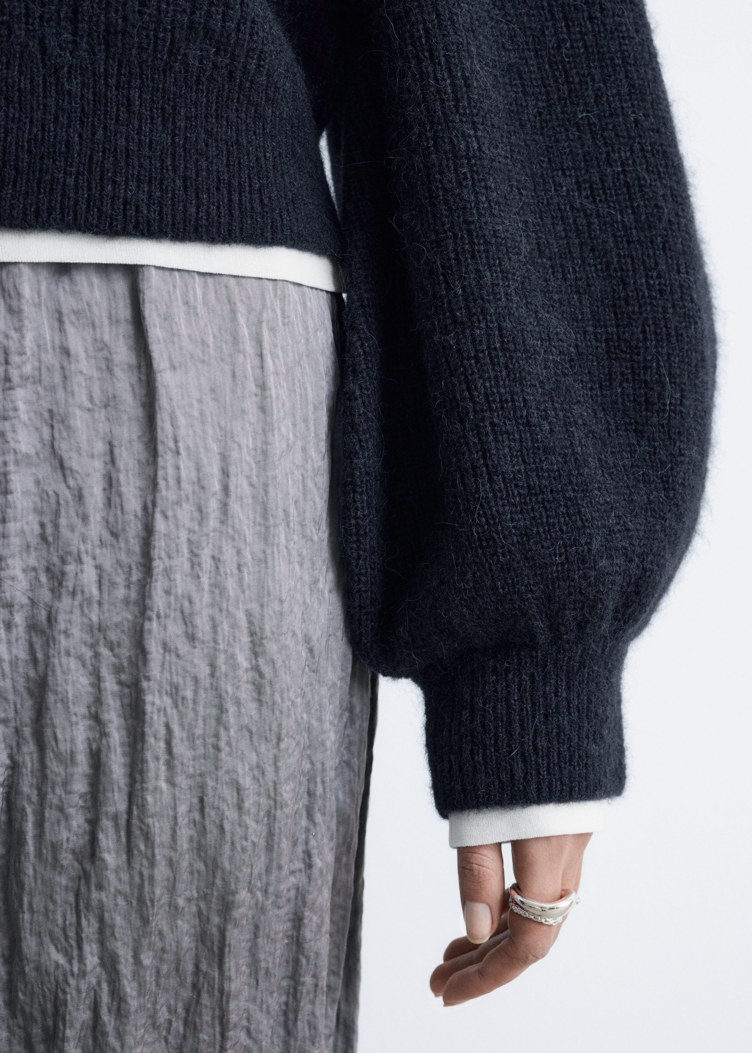 & Other Stories ALPACA-BLEND BALLOON-SLEEVE JUMPER