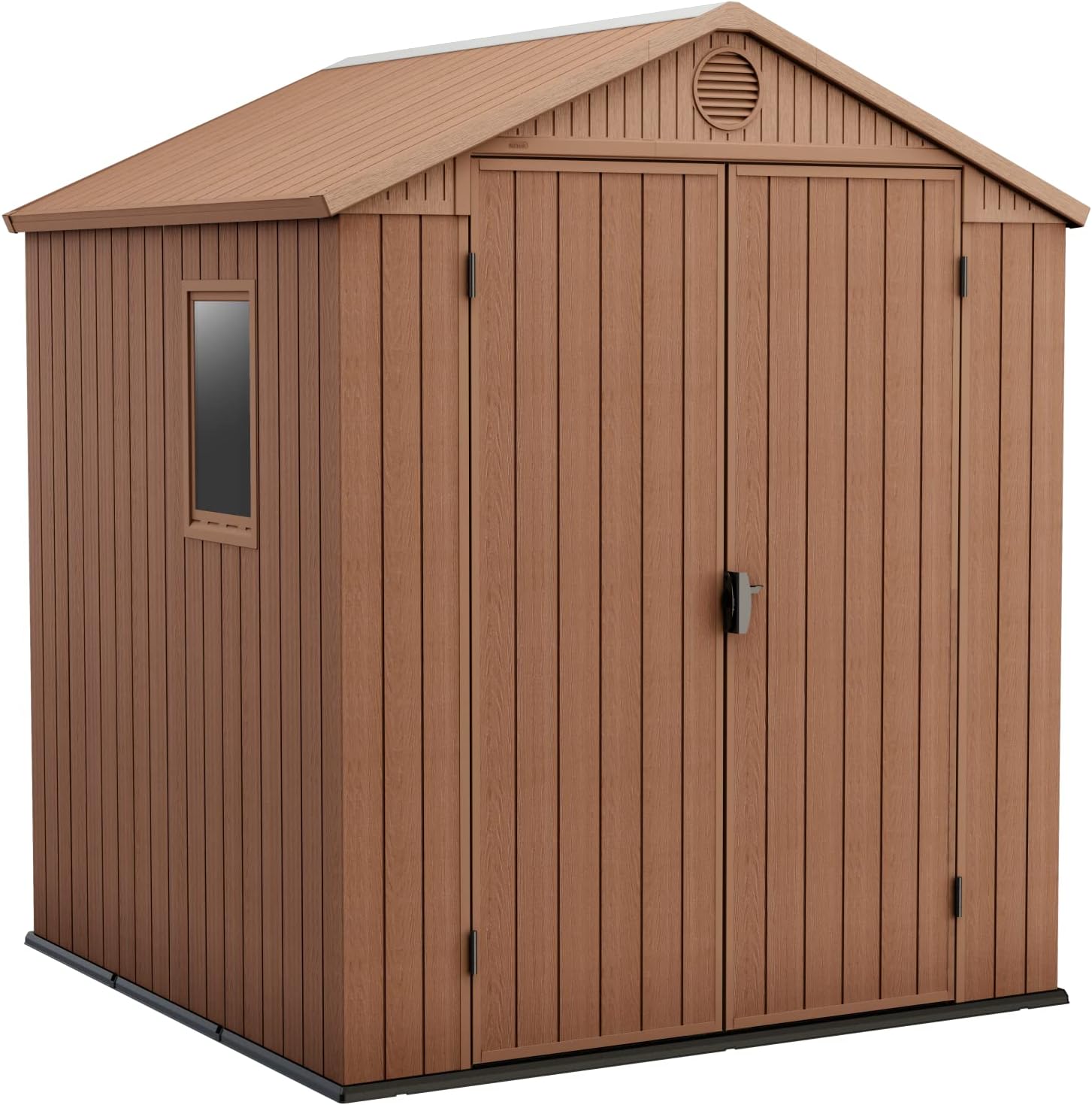 Keter Casetta da giardino Darwin 6x6, Finitura Effetto legno, 3,3 m², 190x183x221H cm