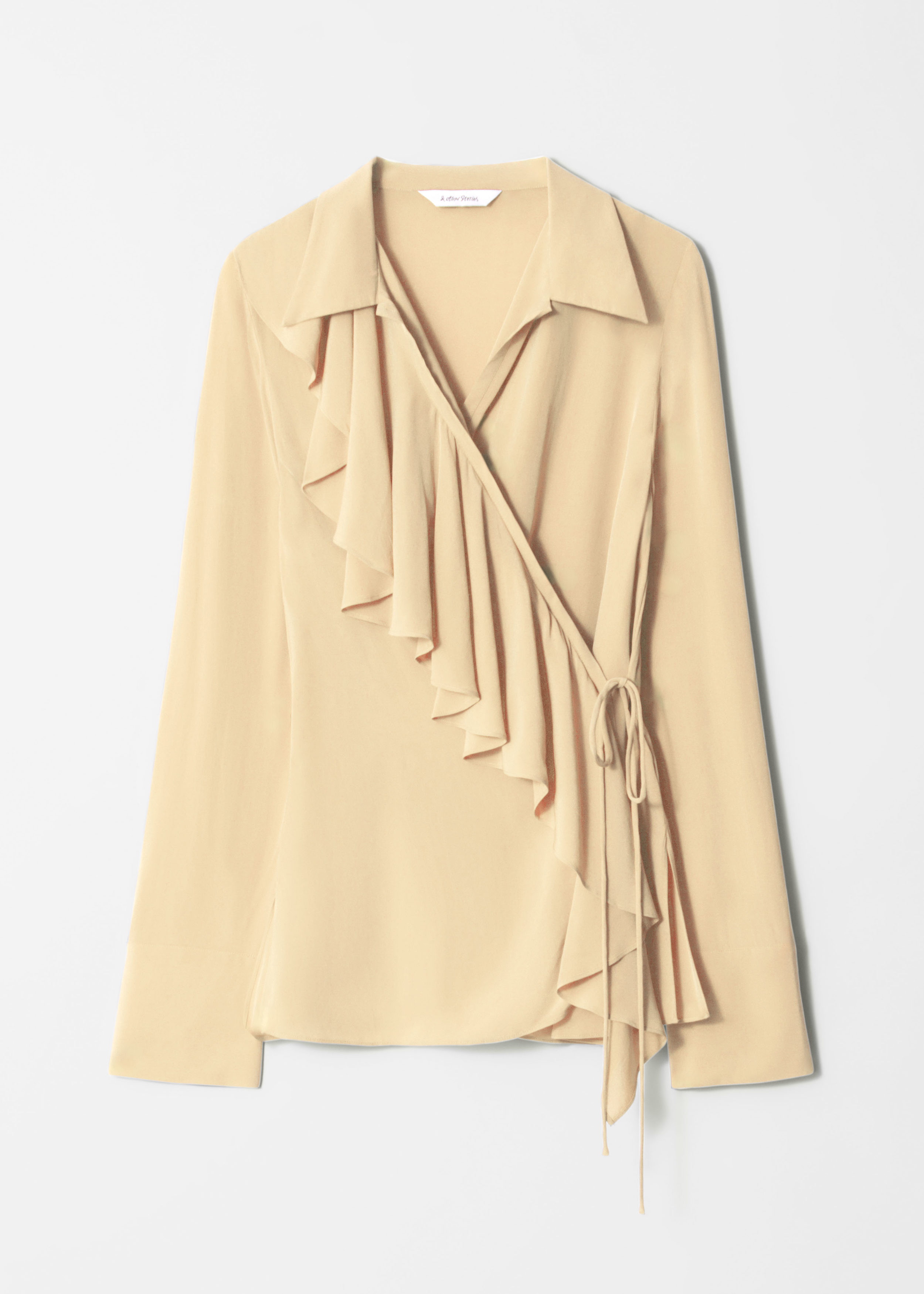 & Other Stories RUFFLE WRAP BLOUSE
