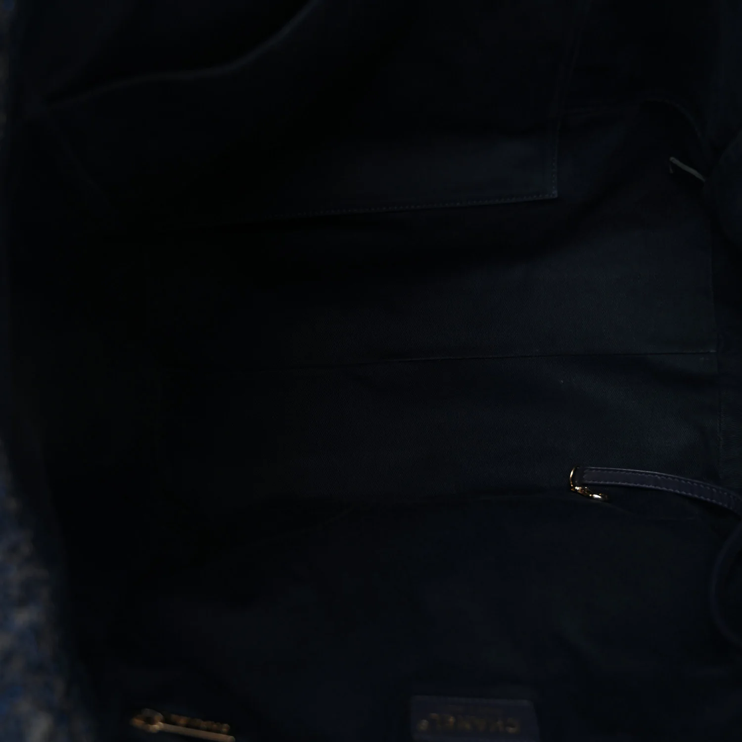 Lurex Canvas Medium Deauville Tote Navy Blue - Top Club
