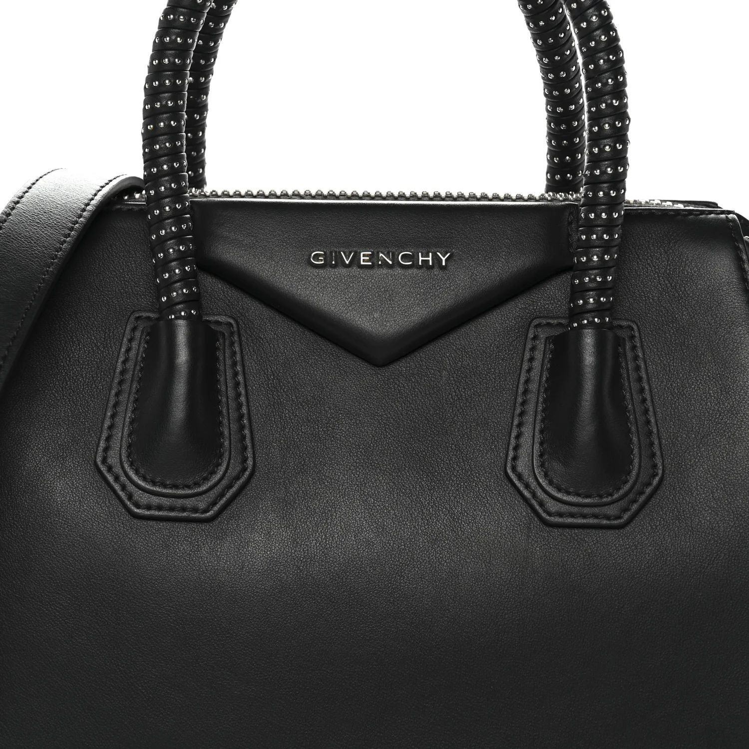 Calfskin Small Studded Antigona Black - Top Club