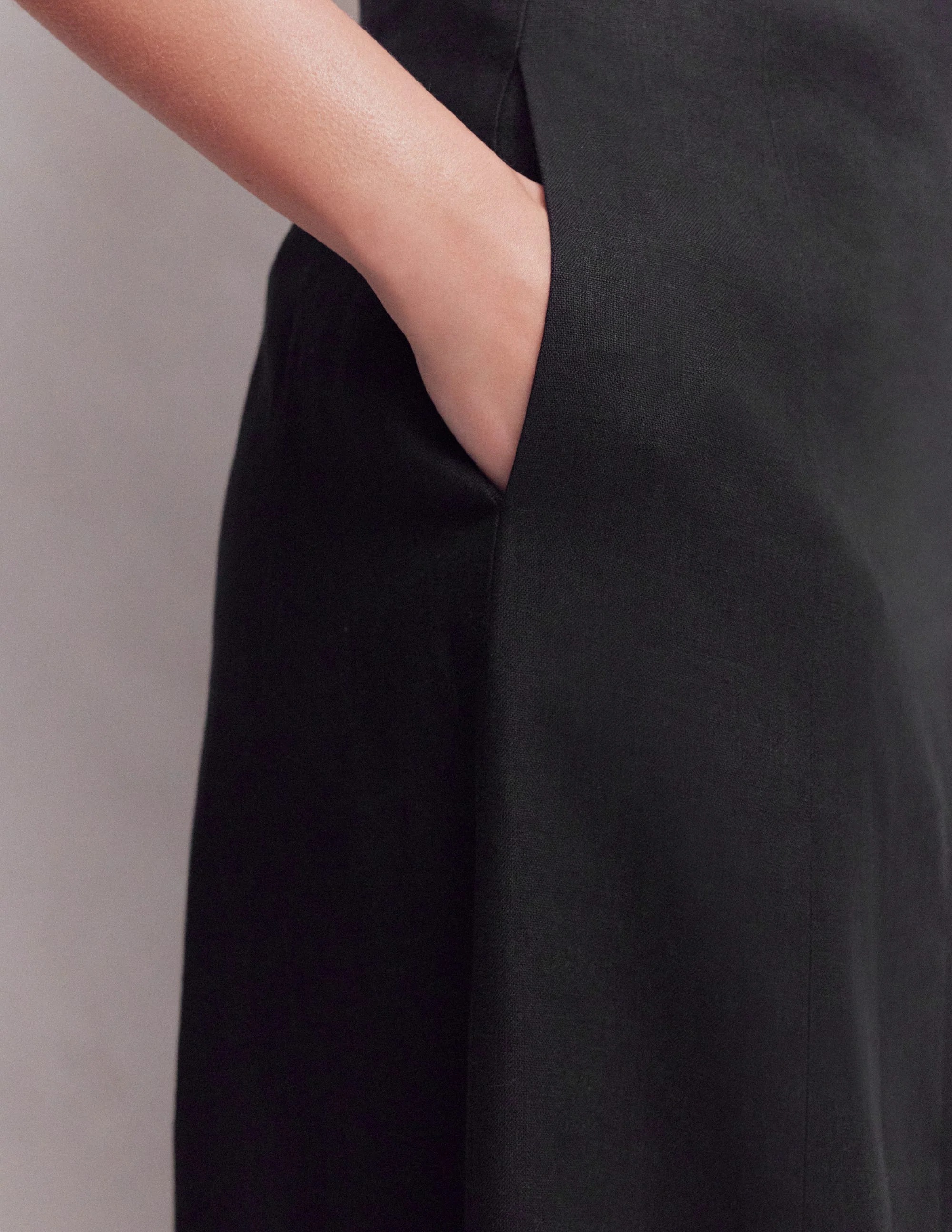 Miriam Maxirock aus Leinen-Schwarz