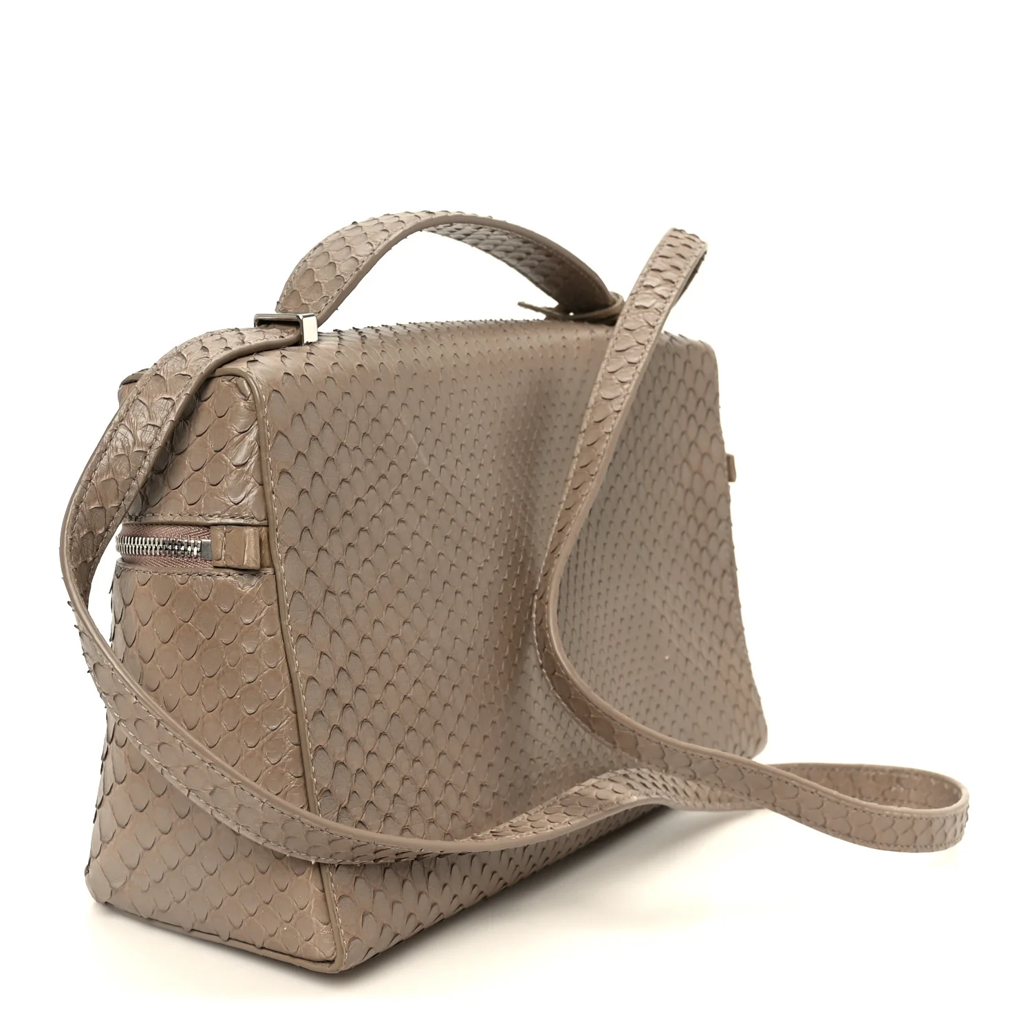 Matte Snakeskin Extra Pocket L27 Grey - Top Club