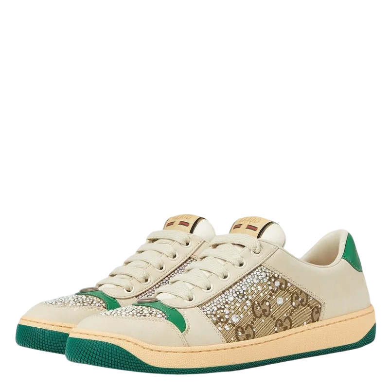 Gucci Unisex Sneakers With Crystal Embellishments And GG Monogram - Sneaker Replica Workshop