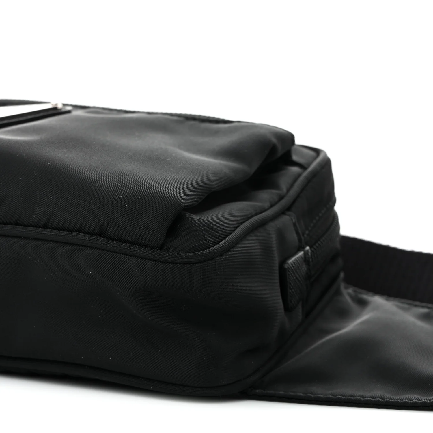 Re-Nylon Saffiano Belt Bag Black - Top Club