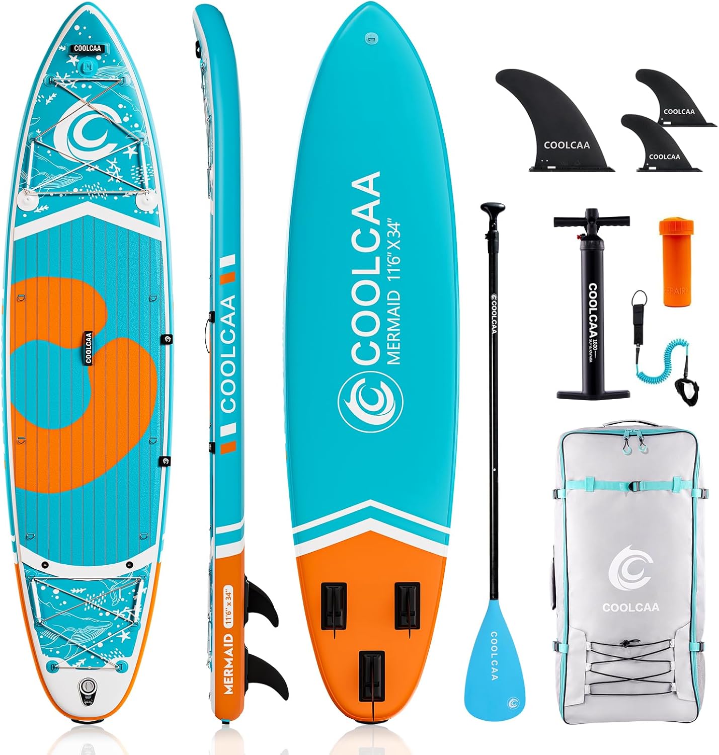 354cmx86cmx15cm Tavola SUP Gonfiabile con Accessori di alta Qualità, capacità di Carico di 210kg, Paddle Board per Adulti e Ragazzi di Tutti i Livelli