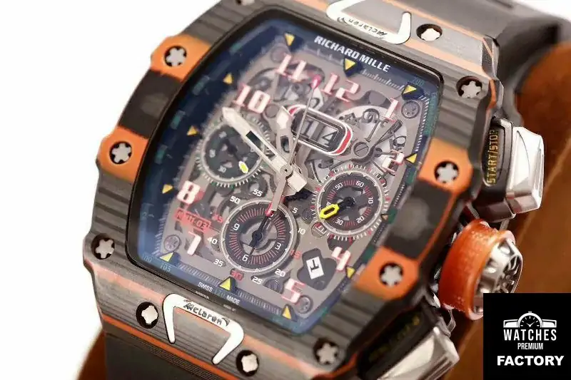 Richard Mille RM011-03 McLaren Automatic Flyback Chronograph KV Factory Skeleton Dial